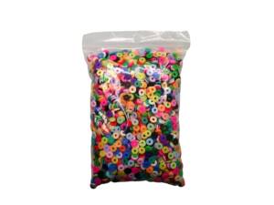 5000pc Mixed Color 6mm Polymer Clay Beads Flat