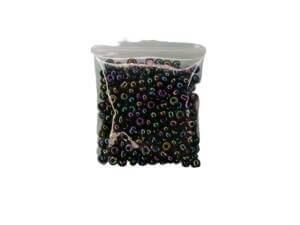 4mm Rainbow Metallic 20g 250pc Glass Seed Beads