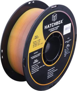 Light Rainbow 1.75mm PLA 3D Printer Filament, 1 KG Spool HATCHBOX