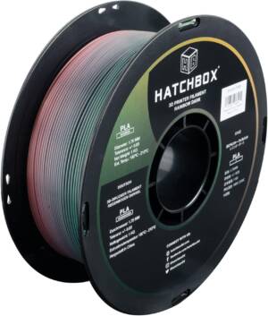 Dark Rainbow 1.75mm PLA 3D Printer Filament, 1 KG Spool HATCHBOX