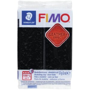 Fimo Leather Effect Polymer Clay 2 oz. - Black