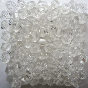 500pc Clear 4mm Bicone Crystal Beads