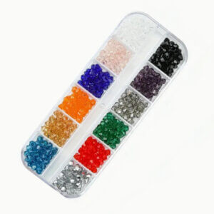 480pc 12 Color 4mm Bicone Crystal Beads