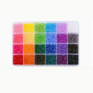 2000pc 24 Color 4mm Bicone Crystal Beads