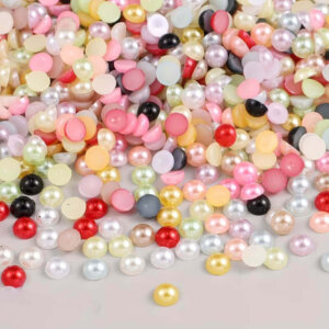 1000pc 3mm Assorted flatback pearls
