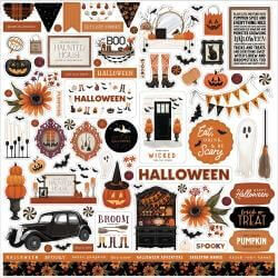 Carta Bella Elements Cardstock Stickers 12″ x 12″, Halloween Carta Bella Elements Cardstock Stickers 12" x 12", Halloween