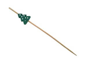 10pc Green Christmas Tree wood picks 5in toothpicks