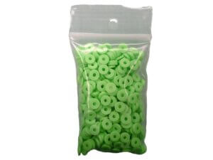 500pc Green 6mm Polymer Clay Beads Flat
