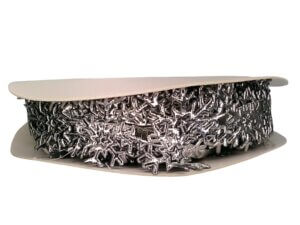 30ft Silver Snowflake Ribbon 0.86in