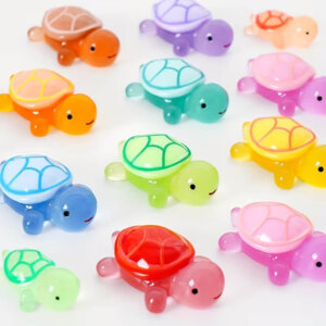 10pc Assorted Glow Turtle Resin pieces 20cm
