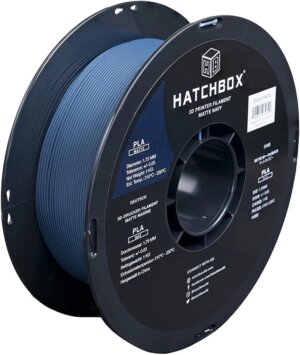 MATTE Navy 1.75mm PLA 3D Printer Filament, 1 KG Spool HATCHBOX Filament