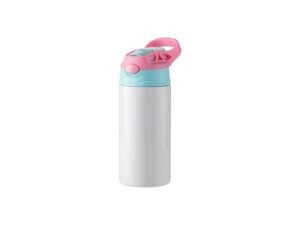 12oz Pink/Blue Kids Water/Juice Bottle Tumbler with Flip Top Sublimation Blank