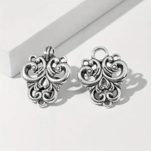 1 pair Assorted Silver Sweater Clasp 2x6 - 3x7cm