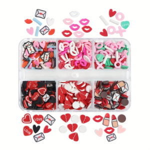 Mixed Valentines Polymer Clay Slices 2-4mm Mixed Valentines Polymer Clay Slices 2-4mm
