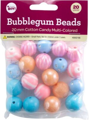 CousinDIY Bubblegum Bead 20mm 20/Pkg-Cotton Candy
