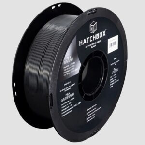 Black Metallic Finish 1.75mm PLA 3D Printer Filament, 1 KG Spool HATCHBOX