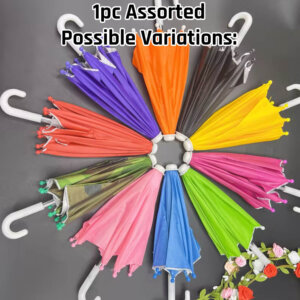 1pc 8.6inch Assorted Colors Mini Umbrella