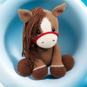 Sitting Horse Amigurumi Crochet Kit