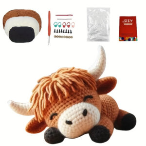 Sleeping Highland Cattle Crochet Amigurumi Kit Sleeping Highland Cattle Crochet Amigurumi Kit