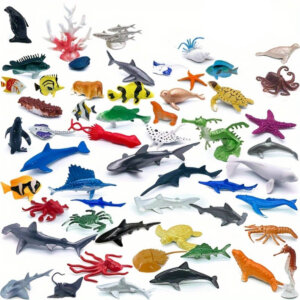 8pc Mini Ocean Animals Mixed Plastic 10-70mm
