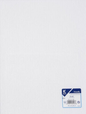 Kunin Stiffened Friendly Felt 9"X12"-White Solid Fabric Sheet