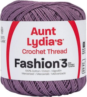 Plum-Aunt Lydia's Fashion Crochet Thread Size 3
