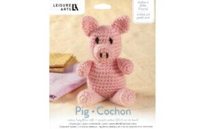 Leisure Arts Crochet Friend Kit Pig