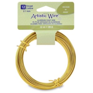 Artistic Wire Aluminum Craft Wire 12ga-Gold Tone Artistic Wire Aluminum Craft Wire 12ga-Gold Tone
