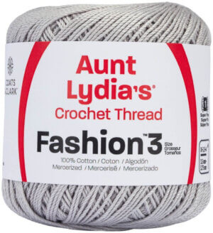 Silver-Aunt Lydia's Fashion Crochet Thread Size 3