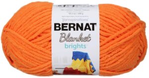 Carrot Orange - Bernat Blanket Brights Big Ball Yarn