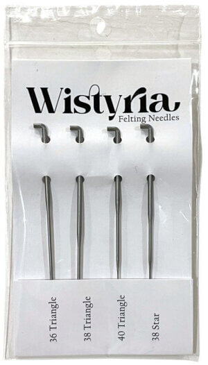 Wistyria Editions Felting Needles 4/Pkg-Size 36, 38 & 40 Triangle, Size 38 Star