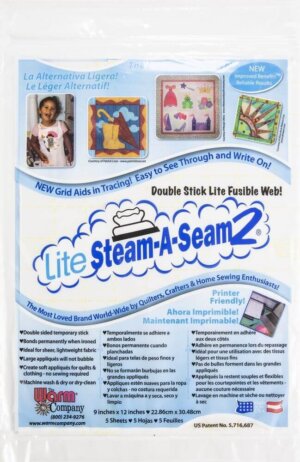 Warm Company Lite Steam-A-Seam 2 Fusible Web-9"X12" 5/Pkg