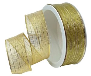 Morex Ribbon Munich (Wired) 1"X5yd-Gold