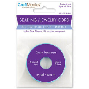 Craft Medley Beading/Jewelry Cord 8lb 25yd-Clear Craft Medley Beading/Jewelry Cord 8lb 25yd-Clear