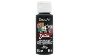 Decoart Crafter's Acrylic Satin Paint 2oz Black