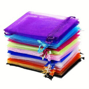 50pc Mixed Color Organza 4x6 Favor Bags