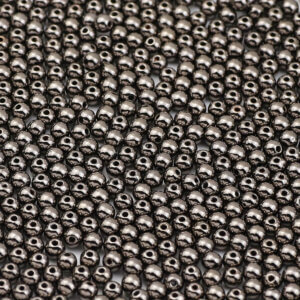 8mm 100pc Gun Metal Black Colored CCB Round Spacer Beads
