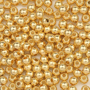 6mm 200pc Gold Colored CCB Round Spacer Beads