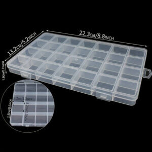 28 compartment organizer 8.8×5″ 3x3cm Cells 28 compartment organizer 8.8x5" 3x3cm Cells