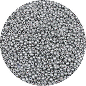 4mm Silver 20g 250pc Glass Seed Beads