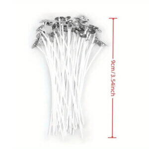 100pc 9cm Cotton Pre-waxed Candle Wicks
