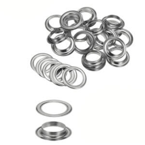 100pc 10mm Silver Grommets
