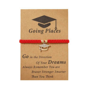 Red - Going Places Graduation Card with Charm Bracelet