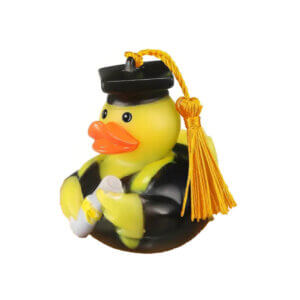 2.5in Graduation Rubber Ducky with Gold Tassle