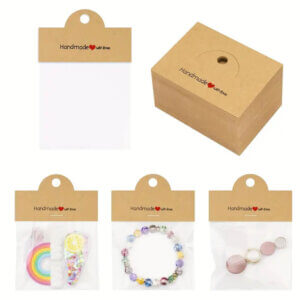 50pc Brown Product Display Bags - Handmade with Love - 50bags - 50 Top Cards