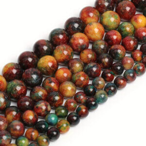 8mm 46pc Dragon Vein Stone Beads