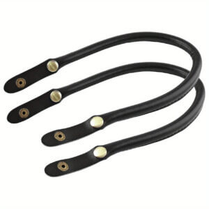 2pc Black Bag Purse Handles Faux Leather