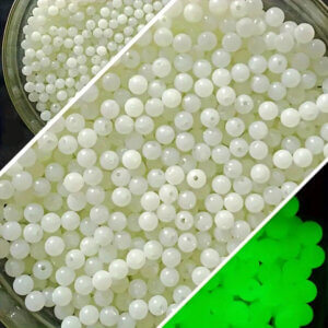 100pc 6mm Glow-in-the-Dark Beads White