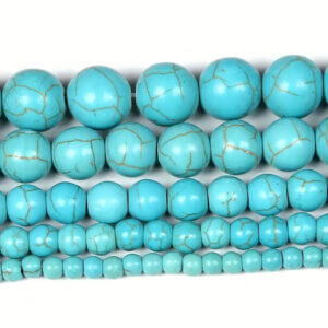 8mm 45pc Synthetic Turquoise Beads
