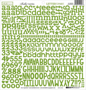 Bella Blvd Bella Besties Letter Scramble Alpha Stickers-Guacamole Bella Blvd Bella Besties Letter Scramble Alpha Stickers-Guacamole